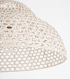 Lampadario Astro Sagomato in metallo e bamboo d 50 cm