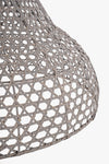 Lampadario Astro Sagomato in metallo e bamboo d 50 cm