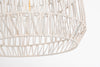 Lampadario Altek bianco in metallo e vimine d 28.5 cm