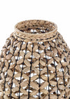 Lampada da tavolo Kenya in metallo e giacinto d'acqua h 44 cm