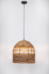 Lampadario Malawi in metallo e giacinto d'acqua d 45 cm