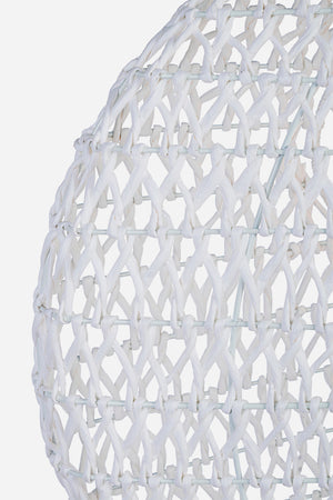 Lampadario "Pending" bianco in acciaio e carta