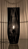 Lampada da tavolo Arusha in bamboo metallo e plastica