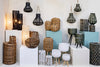 Lampada da tavolo Arusha in bamboo metallo e plastica