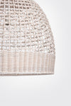 Lampadario Siwa in acciaio e rattan d 53 cm