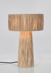 Lampada da tavolo Kanda in rafia e metallo h 38 cm