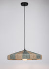 Lampadario Kanda in rafia e metallo