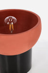 Lampada da tavolo Mandya in metallo e terracotta