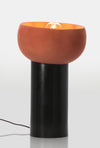 Lampada da tavolo Mandya in metallo e terracotta