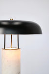 Lampada da tavolo Kaithal in marmo bianco h 33 cm