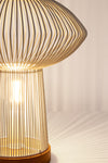 Lampada da tavolo Ciad in metallo e legno di faggio h 31,5 cm