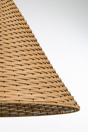 Lampadario "Gabon" marrone in metallo e rattan