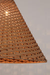 Lampadario Gabon marrone in metallo e rattan