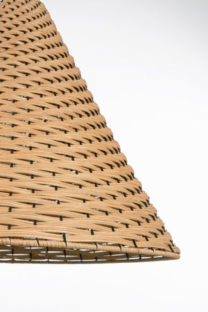 Lampadario "Gabon" marrone in metallo e rattan