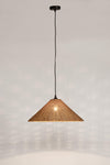 Lampadario Gabon marrone in metallo e rattan