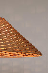 Lampadario Gabon marrone in metallo e rattan