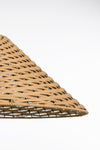 Lampadario Gabon marrone in metallo e rattan