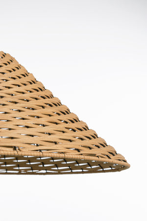 Lampadario "Gabon" marrone in metallo e rattan