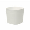 Vaso con riserva d'acqua - GARDEN ID Respect - Bianco 20 x 20 cm - con 100% rifiuti domestici e 100% riciclabile - Superficie strutturata