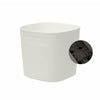 Vaso con riserva d'acqua - GARDEN ID Respect - Bianco 20 x 20 cm - con 100% rifiuti domestici e 100% riciclabile - Superficie strutturata
