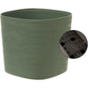 Vaso con riserva d'acqua - GARDEN ID Respect - Verderame 25 x 25 cm - 100% rifiuti domestici - 100% riciclabile - Superficie strutturata.