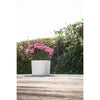 Vaso con riserva d'acqua - GARDEN ID Respect - Bianco 30 x 30 cm - 100% rifiuti domestici - 100% riciclabile - Superficie strutturata.