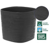 Vaso con riserva d'acqua - GARDEN ID Respect - Nero-Anth 40 x 40 cm - 100% rifiuti domestici - 100% riciclabile - Superficie strutturata.