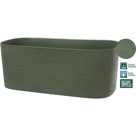 Giardiniera + riserva d'acqua - GARDEN ID Respect - Verderame 50 x 17 cm - 100% rifiuti domestici - 100% riciclabile