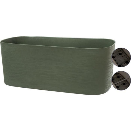 Giardiniera + riserva d'acqua - GARDEN ID Respect - Verderame 50 x 17 cm - 100% rifiuti domestici - 100% riciclabile