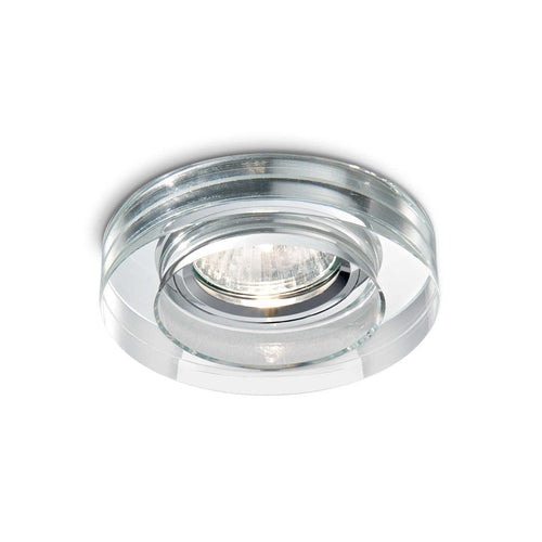 Faretto Incasso Moderno Blues Alluminio Trasp. 1 Luce Gu10 5W 3000K Luce Calda