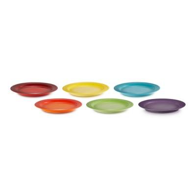 Le creuset signature plates set of 6 22cm rainbow (79285228359006) - 151516