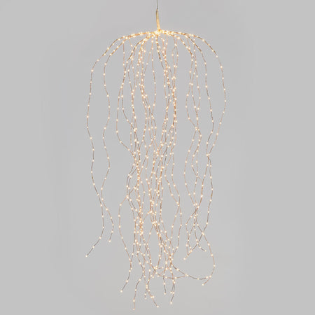 Cascata di luci con microled bianco caldo per esterno decorazione natalizie