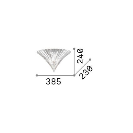 Applique Classica Santa Vetro Trasparente 1 Luce E14 Big