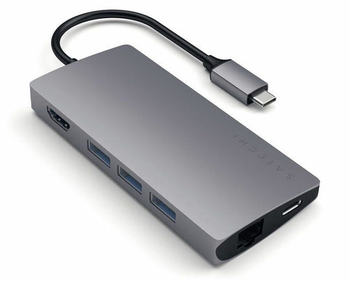 Hub dock type c multiport 4k spg v2 gigabit-sd-microsd-3usb-usbc satech - ST-TCMA2M