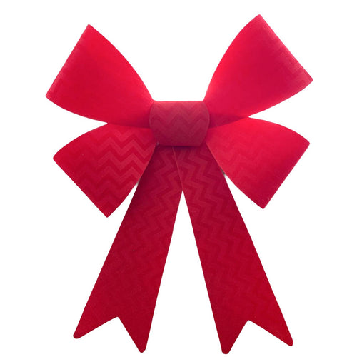 Fiocco Rosso in velluto decorazione natalizia per albero e ghirlanda