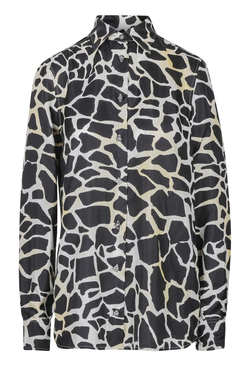 MALIPARMI Maliparmi - Camicia - 460728 - Nero/Giallo da donna