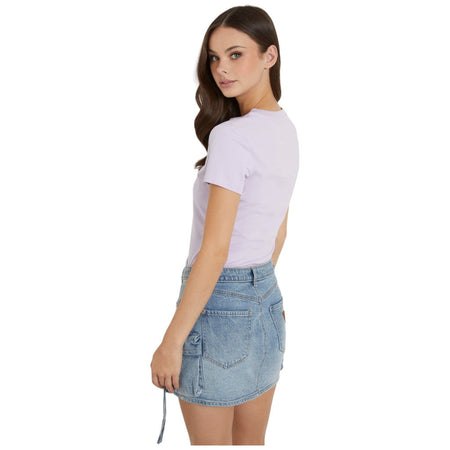 Guess t-shirt lilla logo strass Sangallo W4GI14 J1314