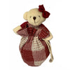 Pallina per albero orsetto con sacchetto h 10 cm pupazzo per decorazione natalizia