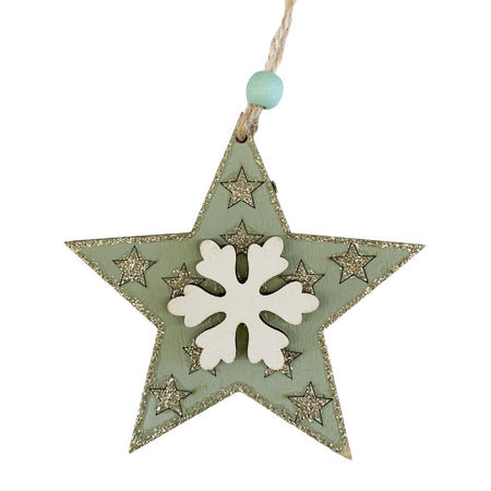 Pendente natalizio in legno per Albero di Natale h 10 cm