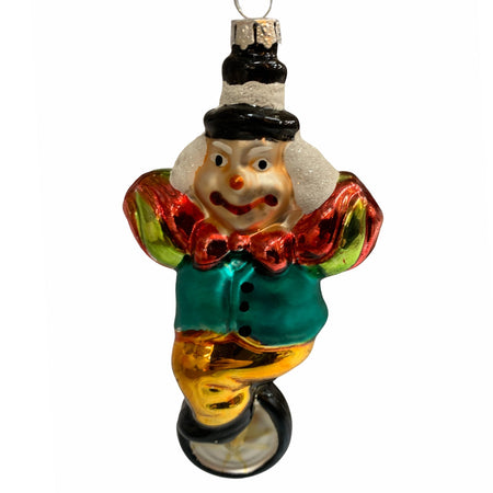 Pallina natalizia in vetro Circo h 15 cm, Pendaglio decorato Collezione EDG 2020