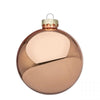 6 palline per albero di natale in vetro Albicocca da Ø 8 cm pendaglio Tinta Unita