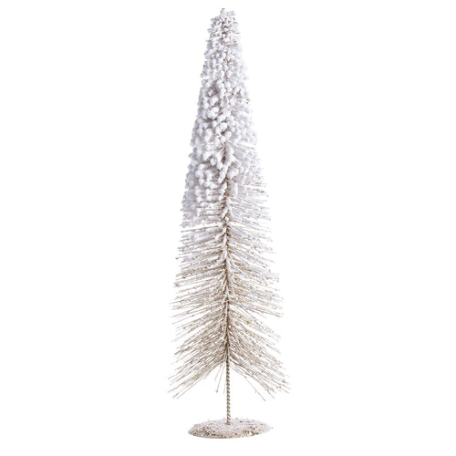 Albero Cono Freezy champagne alberello natalizio pino innevato di Natale in PVC