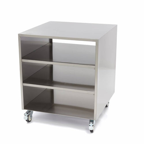Tavolo Macchina in Acciaio Inox - 60 x 60cm - Portata 120 kg - su Ruote