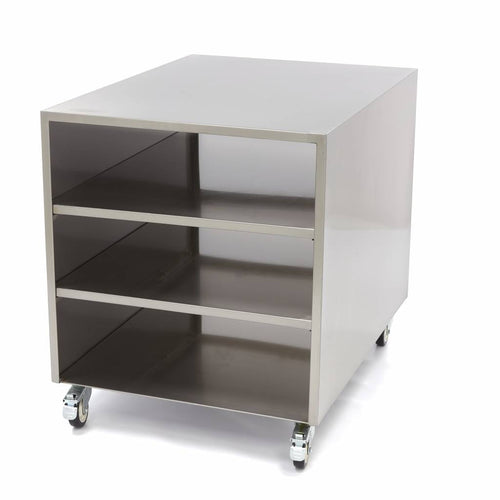 Tavolo Macchina in Acciaio Inox - 60 x 80cm - Portata 120 kg - su Ruote