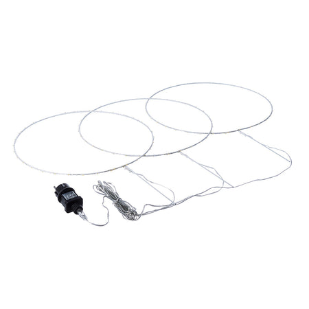 Set 3 cerchi luminosi luci di natale con luce calda classic 105microled
