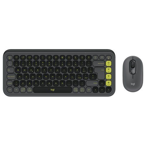 Tastiera e mouse Logitech 920 013115 POP Icon Combo Graphite e Green