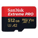 Scheda di memoria Sandisk SDSQXCD 512G GN6MA EXTREME Pro Black e Red