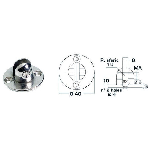 Basetta Con Forcella  8Mm