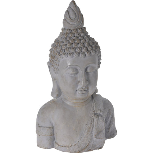 Statua decorativa in poliresina Busto Buddha per veranda e giardino h 53 cm