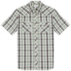 Wrangler camicia manica corta verde W5H8T4100 Camicie Wrangler